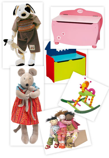 Новинки от Moulin Roty - мягкие игрушки-куклы, сундуки для игрушек из бука 
