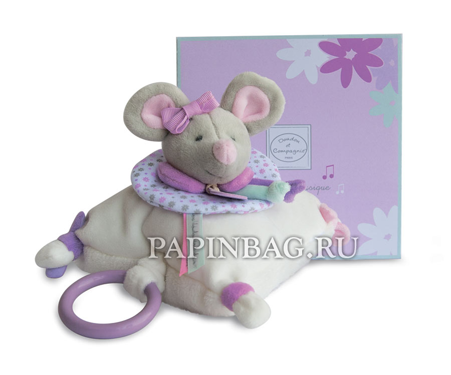 Мышка Pearly с музыкальной подушечкой 