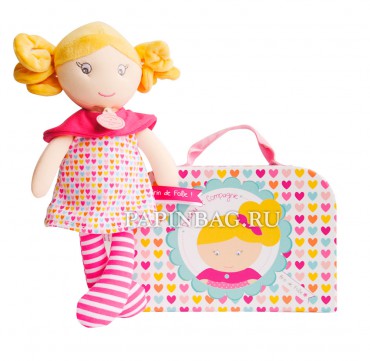 Кукла мягкая "Capucine", 28 см, в подарочном чемоданчике